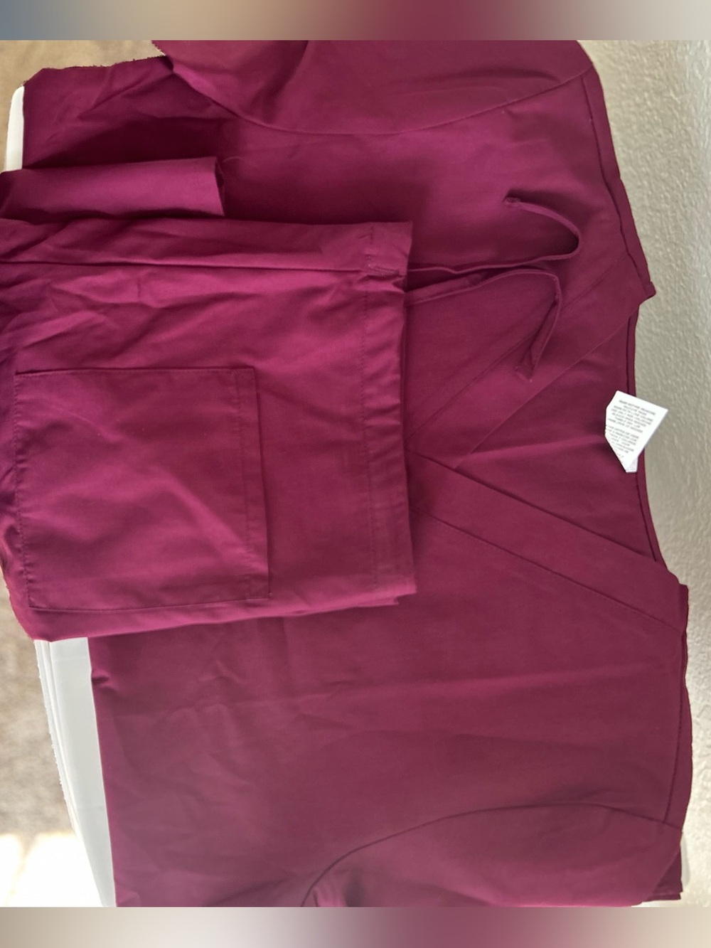 Women's Medical Scrub Set Size L - Teal V-Neck Top & Pan